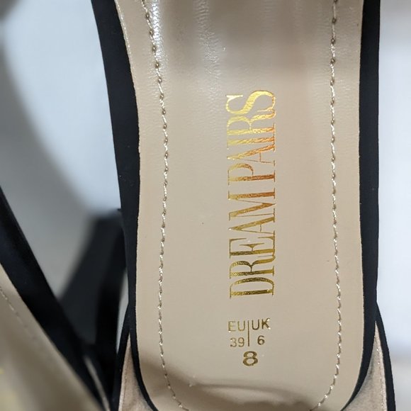 DREAM PAIRS Women's Low Heel Ankle Strap Pumps Suede Shoes Size 8 Black - Picture 4 of 8